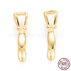 925スターリングシルバーアイスピック・ピン・ベイル  18KGP本金メッキ  22x16x6.5mm  穴：5.4x3mm  ピン：0.7mm&nbsp;STER-D035-40C-03G