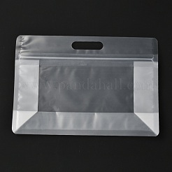 プラスチック製のジッパー付き袋  プラスチック製のスタンドアップポーチ  再封可能なバッグ  窓付き  透明  17x24x0.05cm&nbsp;OPP-L003-01A