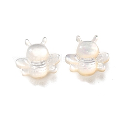 ナチュラルホワイトシェルビーズ  ミツバチ  乳白色  9x9.5x3mm  穴：0.8mm&nbsp;BSHE-Z008-06