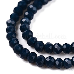 Opaque Solid Color Glass Beads Strands&nbsp;EGLA-T021-02B