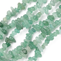 天然石グリーンアベンチュリンビーズ連売り  チップ  1.5~4.5x3~13x2.5~8mm  穴：0.6mm  30.94~31.97インチ（78.6~81.2cm）&nbsp;G-G0003-B36