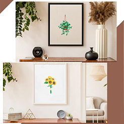 2セット2スタイルのDIY刺繍キット  プリントリネン生地を含む  刺繍糸と針  プラスチック刺繍フープ  混合図形  214x200x10mm  糸: 4 & 11 色  1スタイル/セット&nbsp;DIY-GF0009-97A