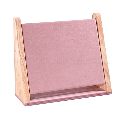 ベルベットのネックレスディスプレイスタンド  木製のブレスレットジュエリーオーガナイザーホルダー  ピンク  31x11.5x27cm&nbsp;PW-WG45844-01