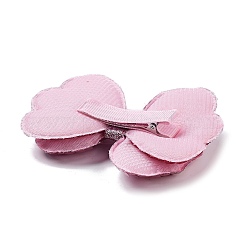 パイエット布フェルト生地ワニ口ヘアクリップ  合金クリップ付き  淡いバイオレットレッド  90x60x22mm&nbsp;OHAR-R100-02D