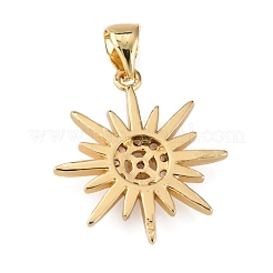 Brass Micro Pave Clear Cubic Zirconia Pendants&nbsp;KK-WH0035-72