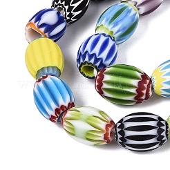 Handmade Millefiori Glass Barrel Beads&nbsp;LA-N002-05