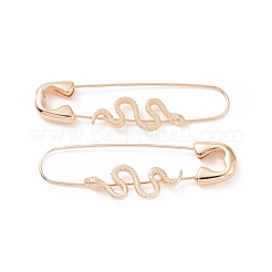 Alloy Safety Pin with Snake Hoop Earrings for Women&nbsp;EJEW-E176-01KCG