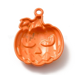 合金エナメルチャーム  ハロウィンのカボチャのハロウィンのカボチャのちょうちん  ダークオレンジ  30x23x5mm  穴：2mm&nbsp;ENAM-P244-03