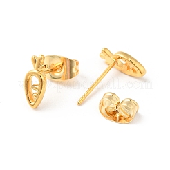 304 Stainless Steel Tiny Carrot Stud Earrings with 316 Stainless Steel Pins for Women&nbsp;EJEW-J043-03G