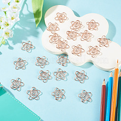 Flower Iron Paper Clips&nbsp;AJEW-TAC0006-32RG