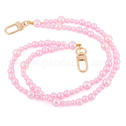 ABS Plastic Imitation Pearl Round Beaded Double Layer Bag Extender Chains&nbsp;HJEW-TAC0079