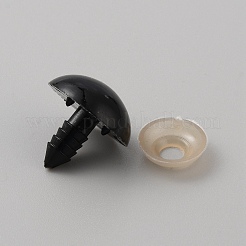 レジン人形の目  クラフトアイ  工芸用  かぎ針編みのおもちゃとぬいぐるみ  ラウンド  ブラック  20x20mm&nbsp;FIND-TAC0011-91H