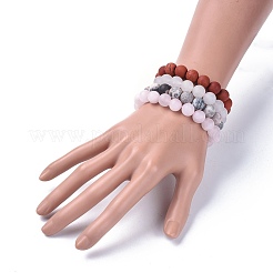 Natural Gemstone Beads Stretch Bracelets&nbsp;BJEW-JB04171