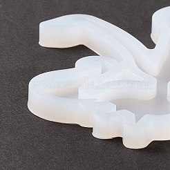 生き生きとした女性の形の食品グレードのシルエットシリコンロリポップ型  彫像フォンダン型  DIY食用ケーキトッパー用  チョコレート  キャンディ  肖像彫刻 UV樹脂とエポキシ樹脂のジュエリー作り  ホワイト  160x70x6.5mm  2mmスティックにフィット&nbsp;DIY-D069-10