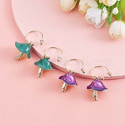 Enamel Mushroom Dangle Stud Earrings&nbsp;JE987A