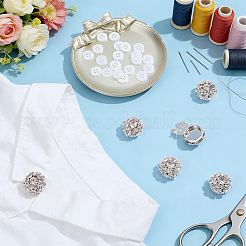 6Pcs Brass Rhinestone Cufflinks&nbsp;FIND-NB0007-40P