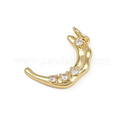 Brass Micro Pave Cubic Zirconia Pendants&nbsp;KK-Z120-07G-02