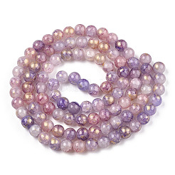 Baking Paint Crackle Glass Bead Strands&nbsp;DGLA-R053-05A
