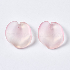 塗装ガラスペンダントスプレー  花びら  ミックスカラー  20~21x18~19x7~8mm  穴：1mm&nbsp;GLAA-N042-003