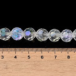 Electroplate Transparent Glass Beads Strands&nbsp;X-EGLA-A035-T10mm-L19