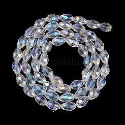 Transparent Electroplate Glass Beads Strands&nbsp;EGLA-N013-T10mm-B-M