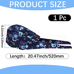 綿製防塵帽子1個  カラフル  520x135x6mm&nbsp;AJEW-CY0002-35B
