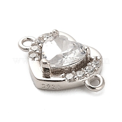 925 Sterling Silver Micro Pave Cubic Zirconia Connector Charms&nbsp;STER-U009-03P-03