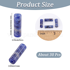 1連売り天然ソーダライトビーズ連売り  コラム  13~14x4mm  穴：1mm  約30個/連  15.9インチ（40.5cm）&nbsp;G-PA0002-21