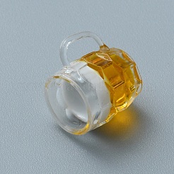 レジン ミニドールハウス ビール シミュレーション フード  ドールハウスの小道具の装飾アクセサリー用  ゴールデンロッド  11.5x16.5x14mm&nbsp;RESI-WH0029-31