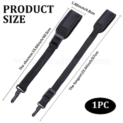 Velvet & PU Leather & Alloy Adjustable Saxophone Neck Strap&nbsp;AJEW-WH20098-056