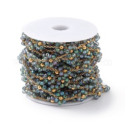 Flower Glass Beaded Chains&nbsp;CHS-P016-41G