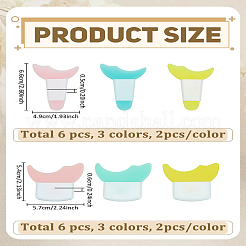 12個 6スタイル プラスチック アイライナー スプリッター アシスタント  ミックスカラー  5.4~6.6x5.7~5.9x0.5~0.6cm  2個/スタイル&nbsp;MRMJ-LP0002-83