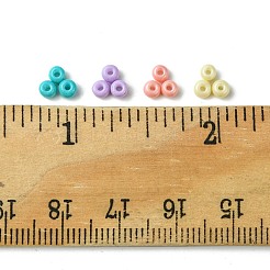 800個、4種類のスタイル、ミックススタイル、ガラスラウンドシードビーズ8/0個  ミックスカラー  3~3.5x2mm  穴：1~1.2mm  200個/スタイル&nbsp;SEED-FS0001-18C