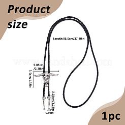 1Pc Alloy Cattle Head Bolo Tie Necklaces&nbsp;NJEW-MA0001-01