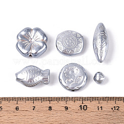 真珠色の不透明なアクリルビーズ  混合図形  ライトスチールブルー  6~26x6~18x3.5~14.5mm  穴：1.6~3mm  約467個/500g&nbsp;OACR-T029-05