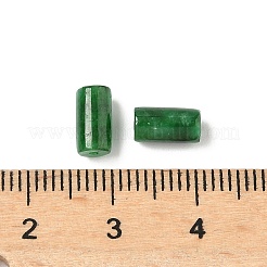 天然石ホワイトジェイドビーズ  コラム  染め  シーグリーン  8x4mm  穴：1mm&nbsp;G-L094-01A-01
