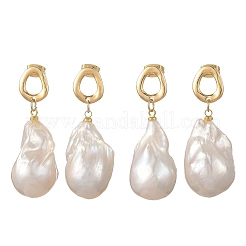 Natural Baroque Pearl Keshi Pearl Dangle Earrings&nbsp;EJEW-JE07499