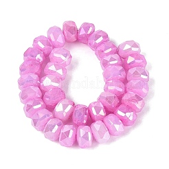 Electroplate Crackle Imitation Jade Glass Beads Strands&nbsp;EGLA-Q135-01A-C10
