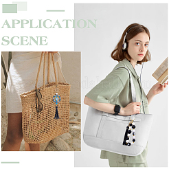 DIY PU Leather Tassels Keychain Kits&nbsp;DIY-SC0026-20B