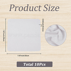 フェイクスエードメガネクロス10枚  メガネケア用品  正方形  ベージュ  200x200x0.5mm&nbsp;DIY-CL0001-39B