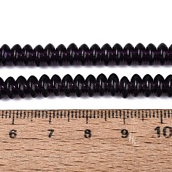 透明ガラスビーズ連売り  ロンデル  インディゴ  6x3mm  穴：0.9~1mm  約121~130個/連  14.57~15.35インチ（37~39cm）&nbsp;LS-GLAA-Q113-02A-A10