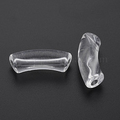 透明なアクリルビーズ  カーブチューブ  透明  36x13.5x11.5mm  穴：4mm  約148個/500g&nbsp;MACR-S372-001C-001