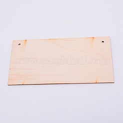 MDFハンギングボード  麻ロープ付き  長方形  クリスマスのために  バリーウッド  10x20x0.3cm  穴：0.4のCM  麻縄：39x0.2cm&nbsp;HJEW-WH0008-34