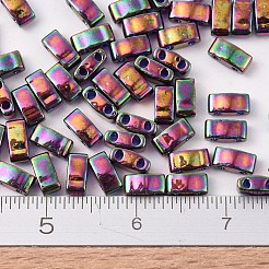 MIYUKIハーフティラビーズ  日本製シードビーズ  2の穴  （htl1893)梅金光沢  5x2.3x1.9mm  穴：0.8mm  約1250個/50g&nbsp;SEED-X0054-HTL1893