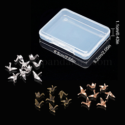30 個 3 色の合金ビーズ  折り鶴  ミックスカラー  16x21x8mm  穴：1.4mm  10個/カラー&nbsp;FIND-SC0001-82