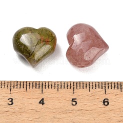 天然および合成混合石ビーズ  ハートを愛します  染めと未染色の混合  13~14x14~15x8~9mm  穴：1.6~1.8mm&nbsp;GG-CBA4A3B-C23-01
