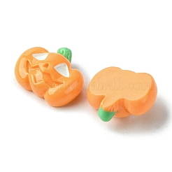 ハロウィーンテーマの不透明樹脂デコデンカボション  カボチャ  12x14.5x6mm&nbsp;CRES-Q219-02E