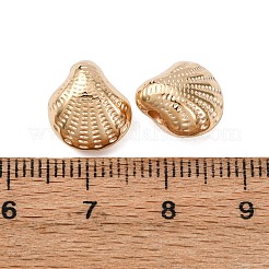 CCBプラスチックビーズ  シェル形状  ライトゴールド  11.5x10.5x7.5mm  穴：1.6mm&nbsp;CCB-I006-01KCG-01