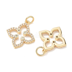 SHEGRACE Brass Micro Pave Clear Cubic Zirconia Pendants&nbsp;XGRQ3P903-637G