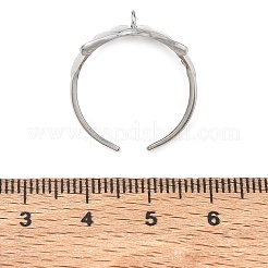 Shell Shaped 304 Stainless Steel Finger Rings Components&nbsp;SA-CBA45D5-13P